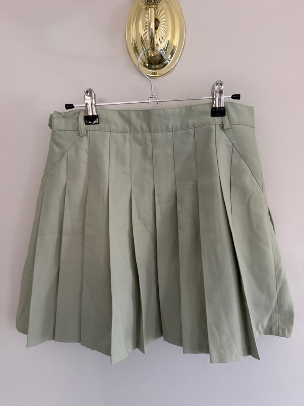 Pleated Mint Green Skirt